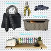Pegboard Shelf Hooks, 8PACK 6" Black Metal Utility Hook Set,