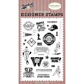 Carta Bella Paper Co.  Stamps "Champion Player" Baseball, S-8 NEW