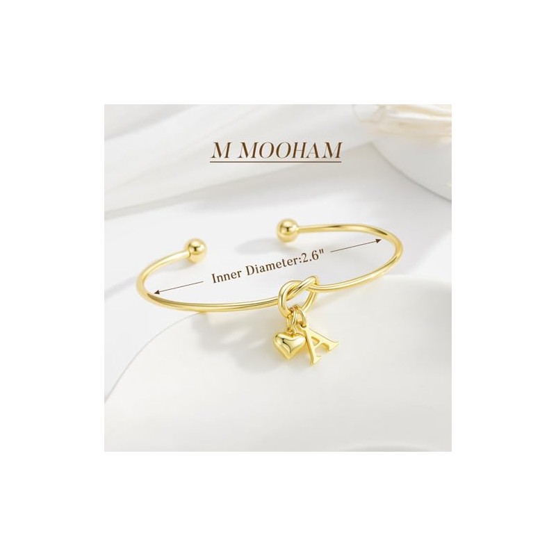 M MOOHAM - Pulseras con inicial de nudo para mujeres