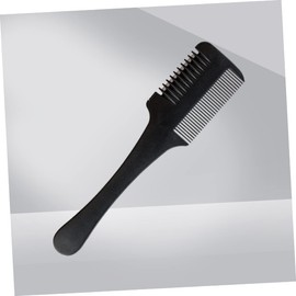 WOONEKY 3pcs Hair Cutting Comb Set Dual Sided Haircut Devices for DIY Trimming Shaping Professional Hair Trimmers with Safety Shield for Home Salon Use Black