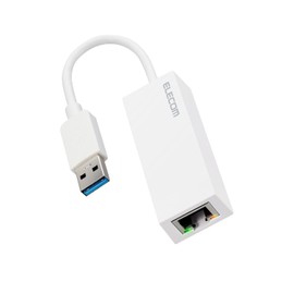 Elecom EDC-GUA3V2-W Wired LAN Adapter, USB3.2 (Gen1), Gigabit Compatible, White
