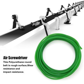 PU Round Belt with Rough Surface PU Drive Belt for Drive (Green) (6 mm x 10 m)