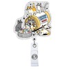 Funny Cat Pills Badge Reel, Cute Work Badge Holder with