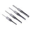 4PCS Woodworking Square Drill Bits Set HSS Wear Resistant 1/4in