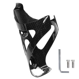 NewTH Bicycle Bottle Holder Full 3K Carbon Water Bottle Holder Lightweight Carbon Fibre Drink Holder for Mountain Bike Road Bike Hybrid Bicycle Touring Bike and Electric Bicycles Black