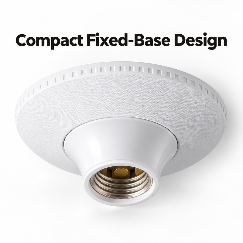 2-Pack E26/E27 Lamp Bulb Holders for Indoor Lighting – White