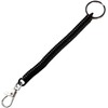 Txuolin Black Elastic Ropes Retractable Coil Springs Keychain, Anti-lost Key