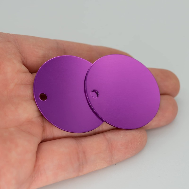 StayMax Round Aluminum Engraving Blanks Tags Stamping Blanks 25 Pack