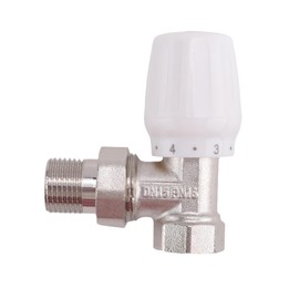 Daiilg Thermostatic Radiator Valve 2Pcs 15mm x 1/2Inch Thermostatic Angle TRV Thermostatic Radiator Valve for Home Office