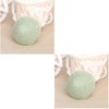 Minkissy 2Pcs Natural Facial Sponges With Lanyard Hemispherical Matcha Green