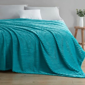 Nestl Soft King Size Blanket – Cozy Bed Blankets King Size, Warm King Blanket, Lightweight King Size Blankets for Bed, Cut Plush Fleece Blanket King Size, Teal King Size Fuzzy Blanket 108 x 90 Inches