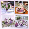 Hoteam 2 Bundles Artificial Flowers Combo Silk Mix Purple Fake
