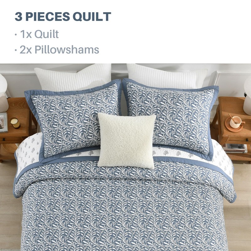 PANGUSHAN Quilt Set King Size - 100% Cotton King Comforter