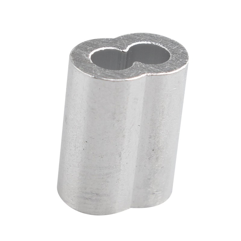 Futheda 100 pcs Aluminum Crimping Loop Sleeve Clips with Double