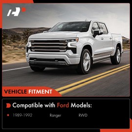 A-Premium Set of 10, Front Upper Lower Ball Joint, Inner Outer Tie Rod End & Adjusting Sleeves, Compatible with Ford Ranger 1989 1990 1991 1992, RWD Only