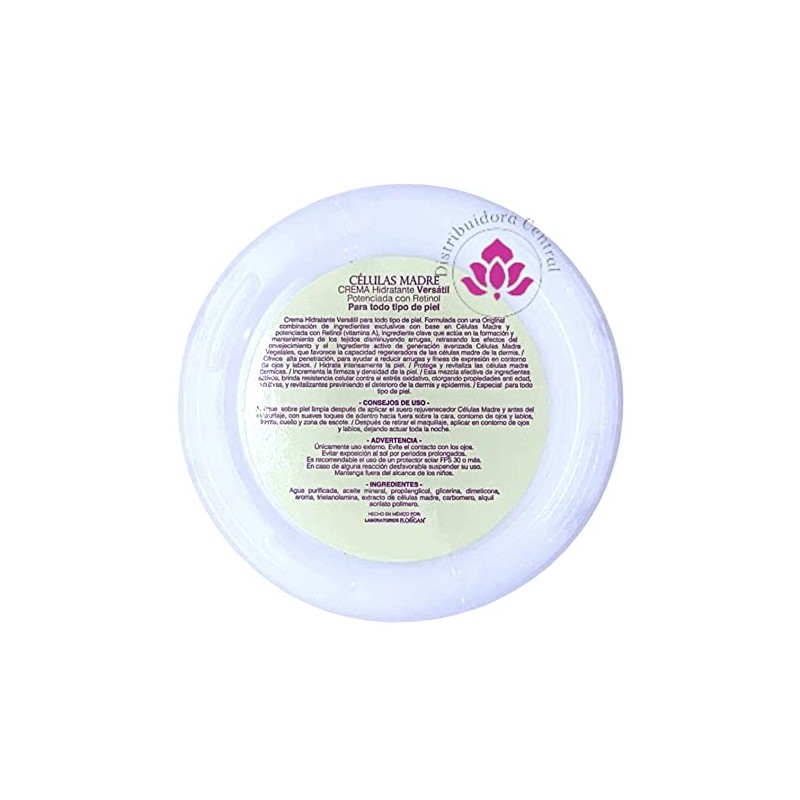 Crema Hidratante Celulas Madre Florigan® 110grs.