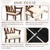 Large Jacquard Dining Room Chair Seat Covers with Armrest Dining