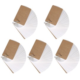 Word Book, English, Middle School, Memorization Card, Large, Notepad, Ring, Word Card, Kanji Learning Book, Exams, Tests, Improves Memorization Efficiency, 100 Sheets x 5 Books, 500 Sheets (Brown)