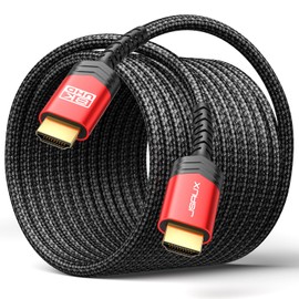 JSAUX Long HDMI Cable Fiber Optic 10M, 8K 48Gbps Ultra High Speed Slim HDMI Braided Nylon 8K@60Hz 4K@120Hz