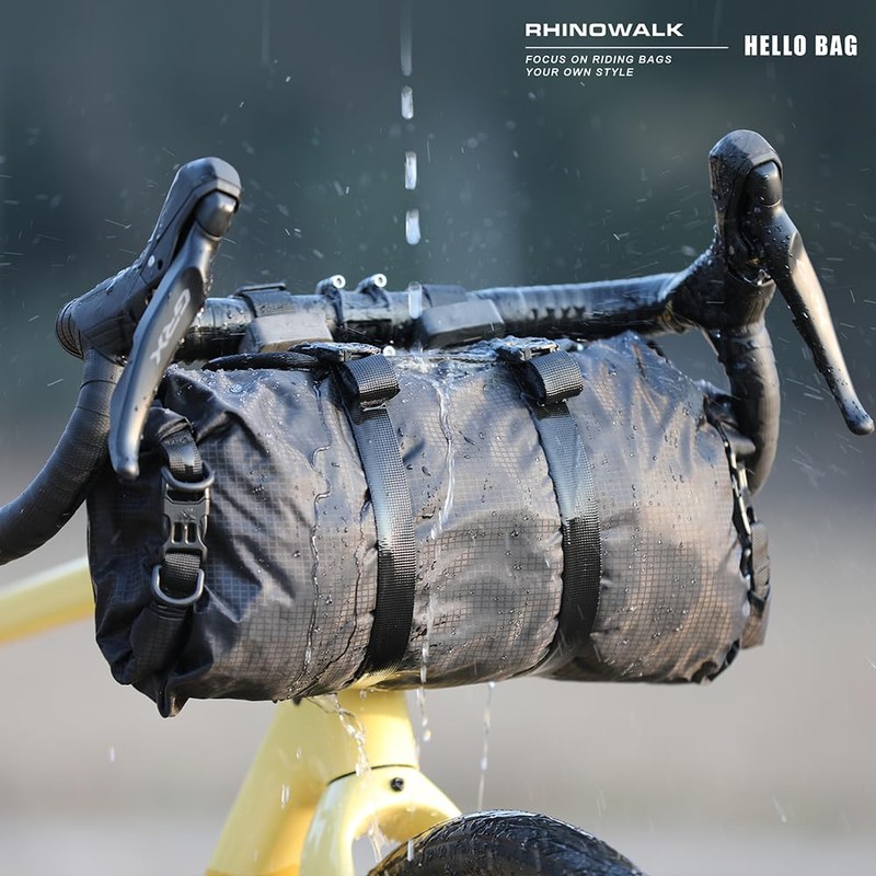 Rhinowalk Bicycle Handlebar Bag 12L Waterproof - With Front Panel,