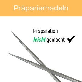 5x Dissecting Stainless Steel Straight Needle, Vollmetall, 1 A quality Dissecting Needle