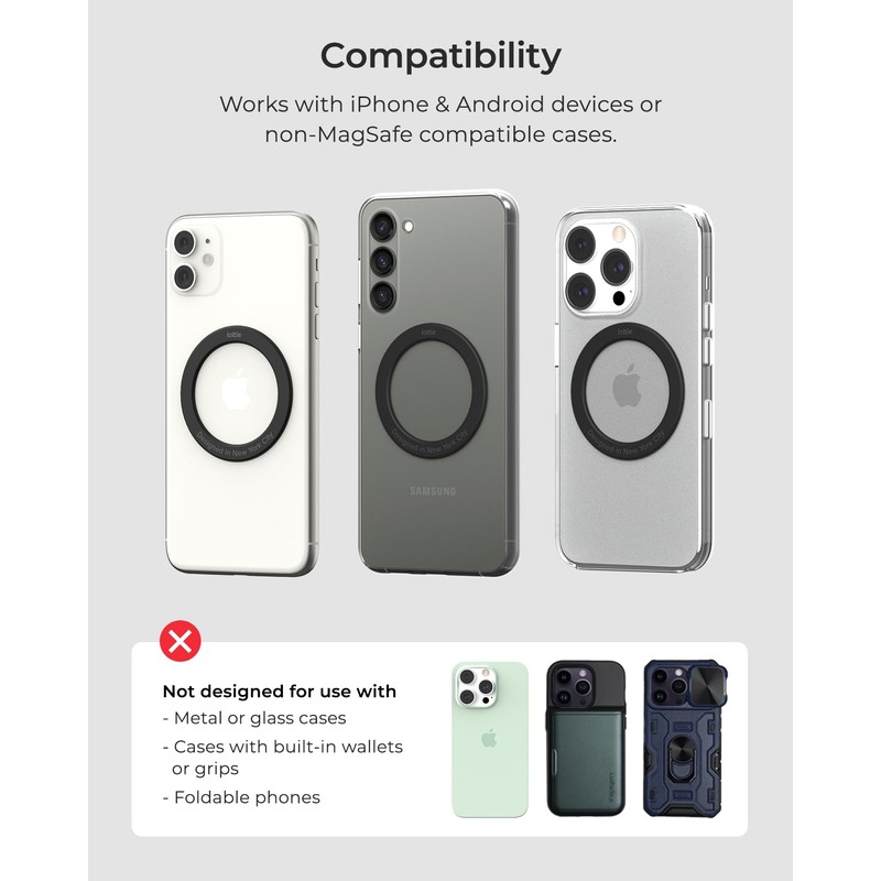 iOttie Universal MagSafe Ring Adapter for Android (2 Pack). Magnetic