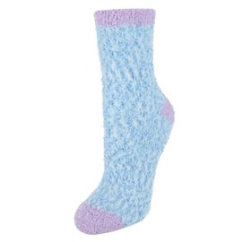 Snuggle Feet Women's Warm and Cozy Butter Novelty Socks (1 Pair), Light Blue Marled