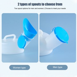 VGEBY Urine Bottle, Leak-Proof, Portable Pee Bottle, Patient Urinal Pee Bottle for Male-Female Travel Hospital (800 ml Female)