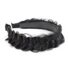 Diadema Trenzada Ancha Y Despeinada De Cabello Sintético Con Dientes,
