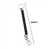WsjiaboFux Black Elastic Ropes Retractable Coil Springs Keychain, Anti-lost Key