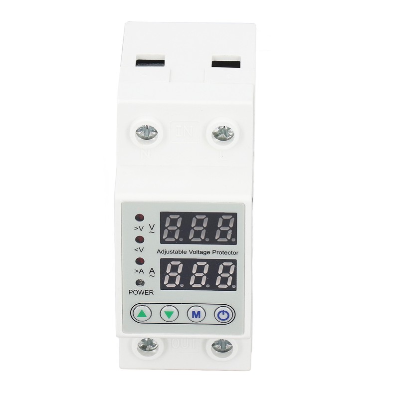 Digital Display 2P Voltage Protector Automatic Reset Under Over Voltage