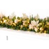 AMERZEST Pre-lit 9ft Christmas Garland with Gold Berries and Balls,Pine