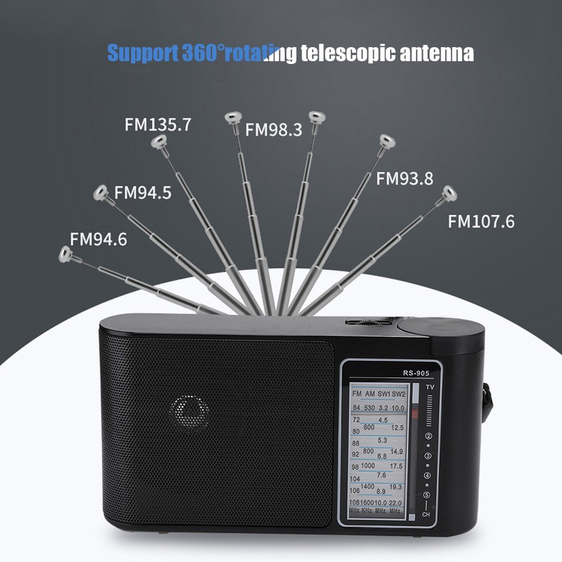 Portable Multiband FM/AM/SW1/SW2 High Sensitivity Hand Tuned Professional Radio