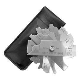 CZMOONSEE Stainless Steel MG-11 7 Piece Fillet Weld Gauge Inch&Metric Convex Type Welding Inspection Gauge