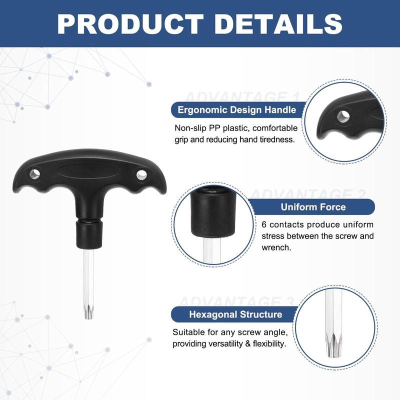 sourcing map Golf Spike Wrench Tool T25 Golf Torque Wrench