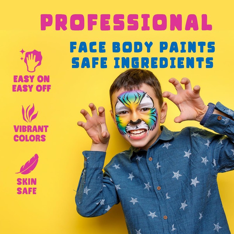 Bowitzki 10g Split Cake Face Paint Professional For Kids Adults