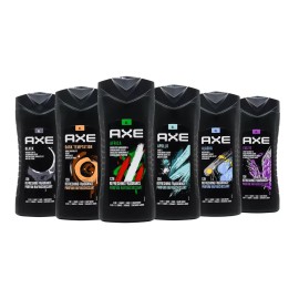 AXE XE 3 IN 1 Body, Face, Hair Wash, Variety of 6 scents 8.5 FL OZ\250ML (6 pack)