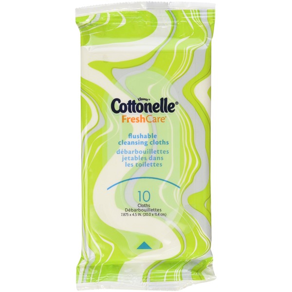 Cottonelle Fresh Care Flushable Cleansing Cloths On The Go Softpack 10 Cloths