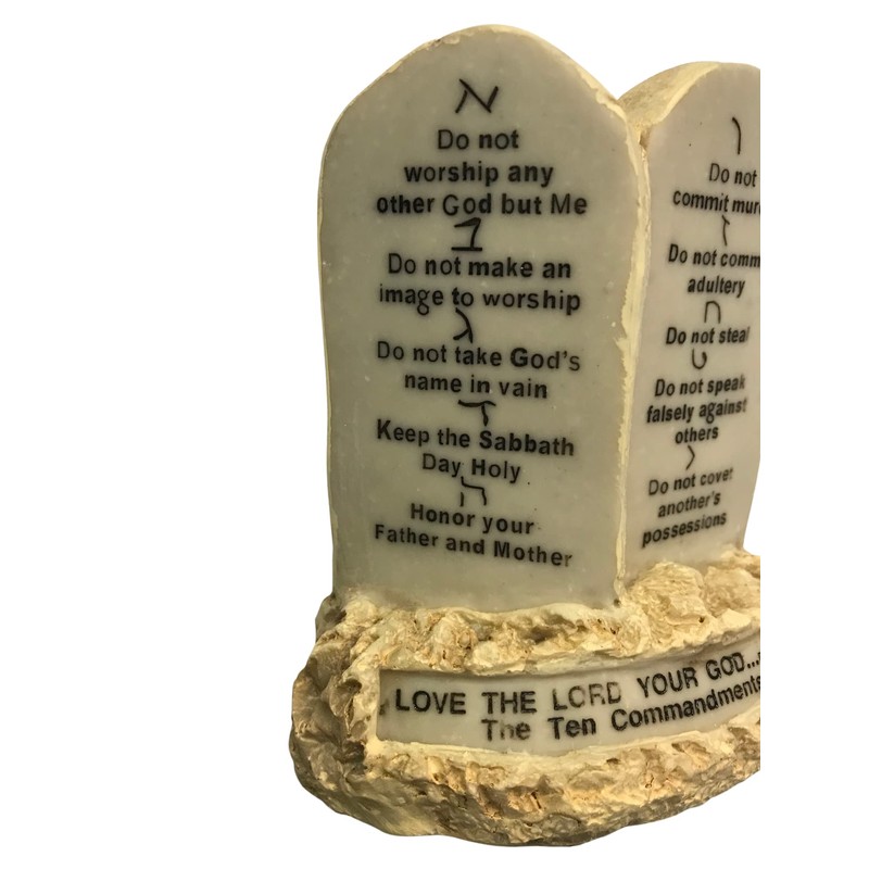 3 ARCHES USA The Ten Commandments Tabletop Decor Stone Replica