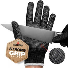 NoCry Cut Resistant Gloves Food Grade with Grip Dots for Superb Grip - Breathable & Lightweight Cutting Gloves for Chefs - Ambidextrous - Cut Resistant Kitchen Gloves for Cutting or Woodworking Gloves
