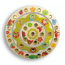 Hess 15644 Wooden Forest Animals Birthday Rings Baby Toy, 22 cm, Multi-Color