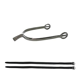 AJ Tack Prince of Wales English Spurs and Leather Straps - Mens