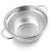 Herogo Stainless Steel Colander 20cm, Micro-Perforated Metal Colanders with Handle,