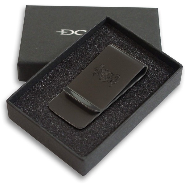 DONOK Artisan Money Clip, Men's, Made in Japan, Pearl Black, H2.1 x W 0.8 x 0.3 inches (53 x 21 x 8 mm), Gift Packaging