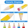 Giant Wooden Pencils 34 cm, Oversized Jumbo Pencils with Cap