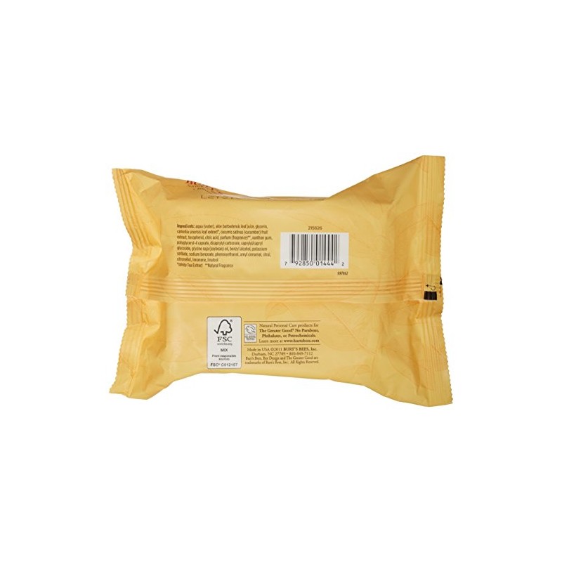 Burt's Bees Facial Cleansing Towelettes with White Tea Extract, 30