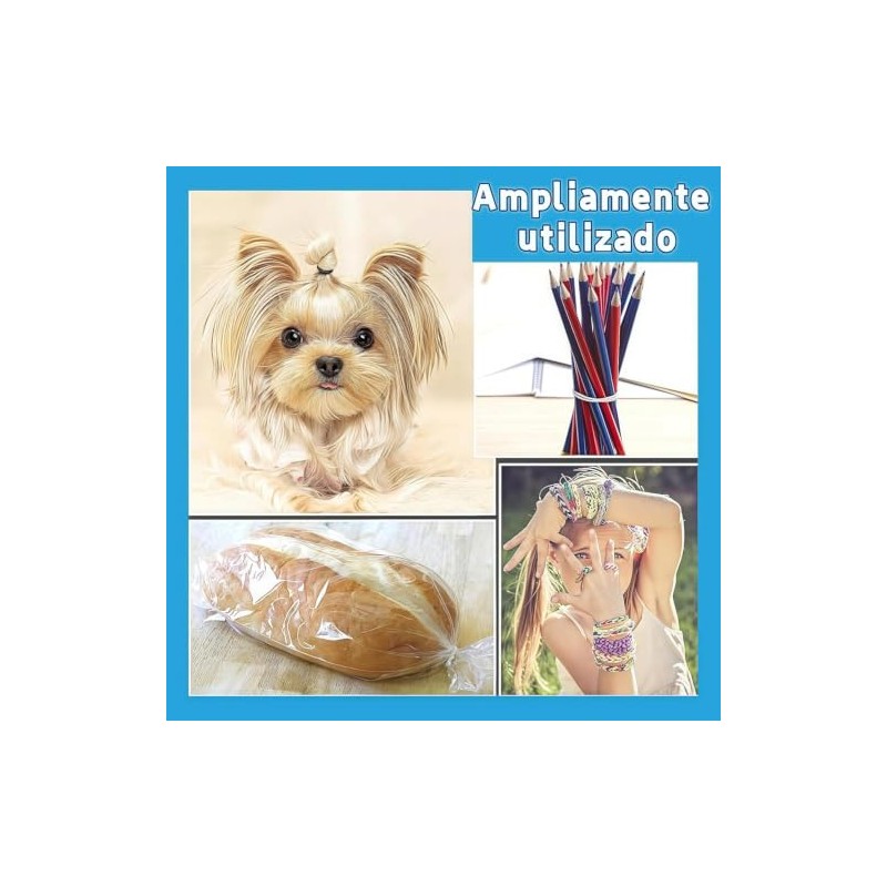 Bandas Elásticas para el Cabello Duraderas,Mini Bandas de Goma Negro&Blanco