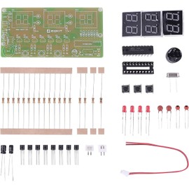 DONGKER Digital Clock Soldering DIY Exercise Kits 6-Bit with Board for DIY Soldering Student STEM Project for Learning and Teaching Electronic Clock for Beginners and Electronics Lovers