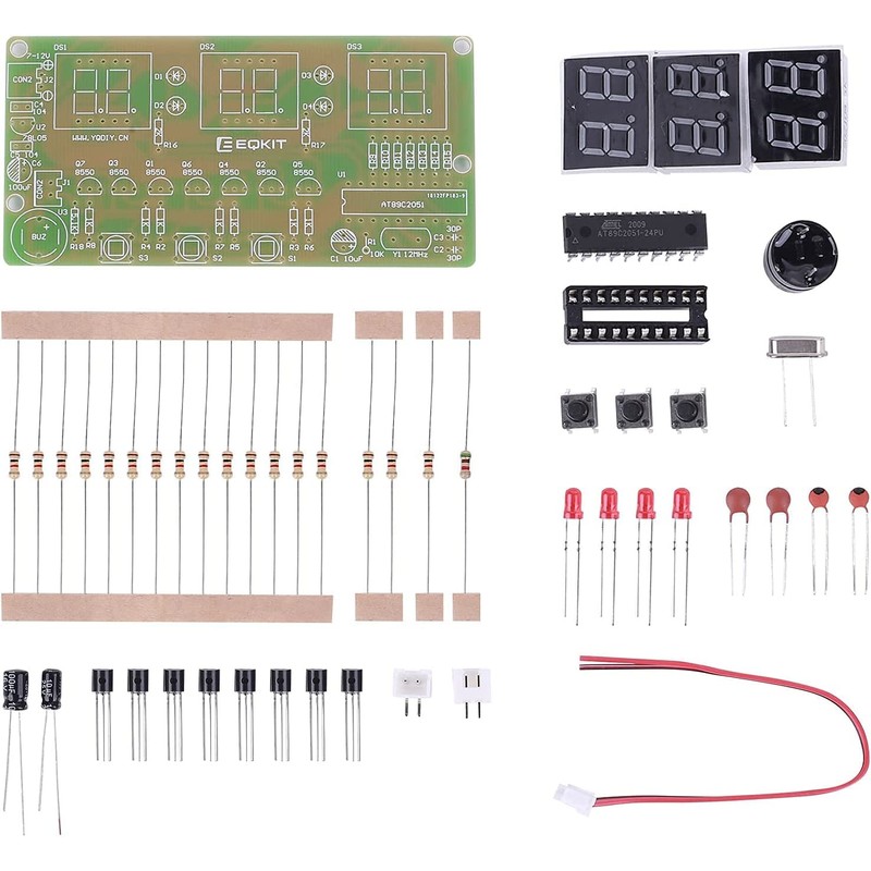DONGKER Digital Clock Soldering DIY Exercise Kits 6-Bit with Board