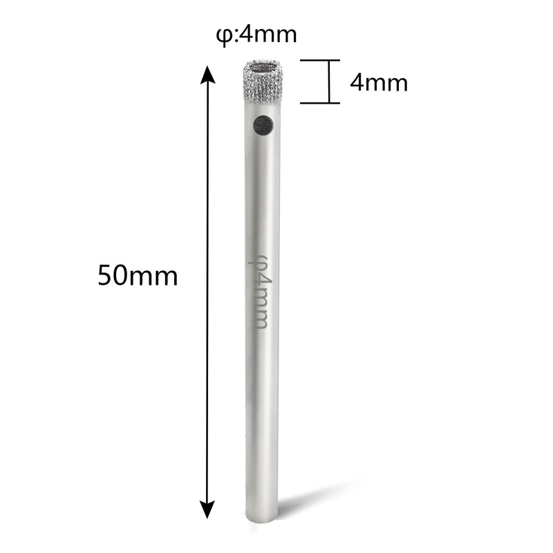 Jamiikury 5/32" / 4mm Diamond Hole Saw Drill Bits, Glass